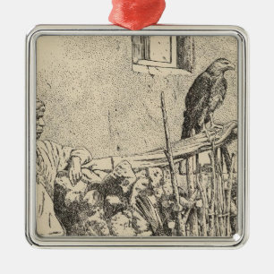 Ornamento De Metal Gaiola de Águia Zuni