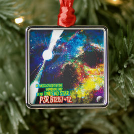 Ornamento De Metal Galáxia de Horrores do Dia das Bruxas do Zombie Wo