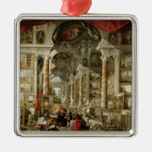 Ornamento De Metal Galeria com vistas de Roma moderna, 1759