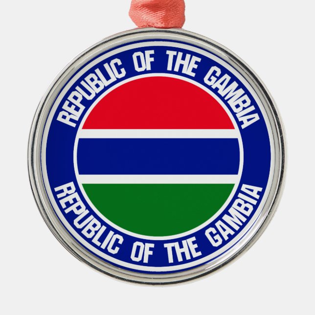 Ornamento De Metal Gambia Round Emblem (Frente)