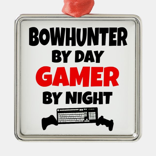 Ornamento De Metal Gamer Bowhunter (Frente)
