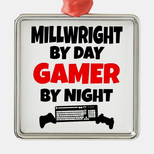 Ornamento De Metal Gamer Millwright (Frente)