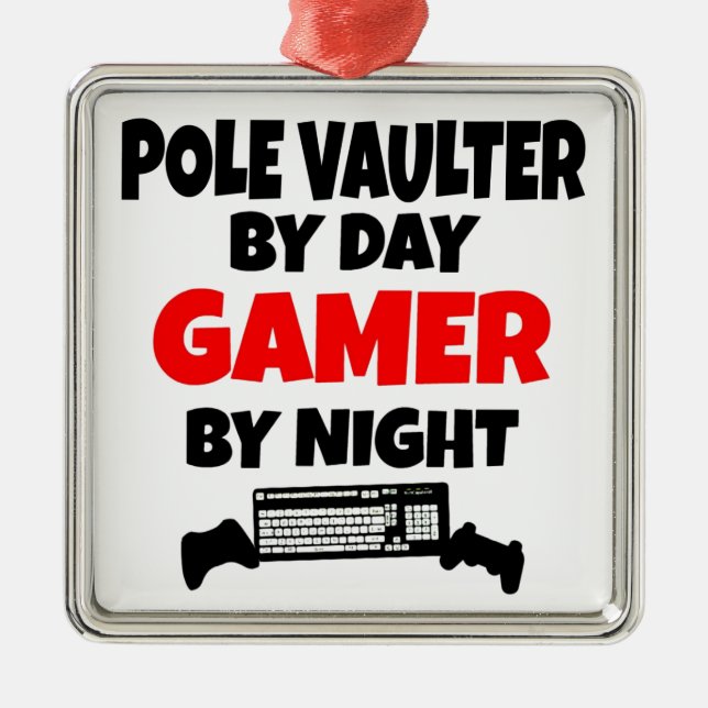 Ornamento De Metal Gamer Pole Vaulter (Frente)
