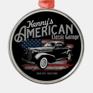 Ornamento De Metal Garagem Personalizada de Carro Clássico de Vintag
