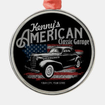 Garagem Personalizada de Carro Clássico de Vintage