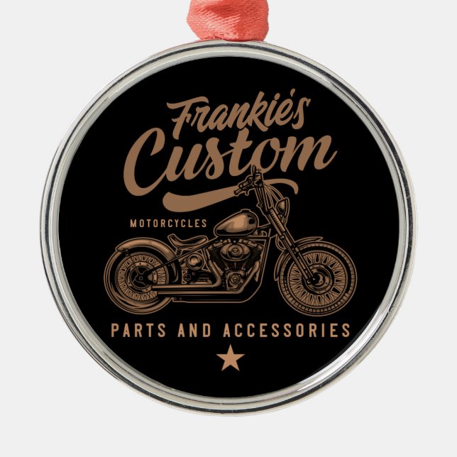 Ornamento De Metal Garagem personalizada de motocicleta personalizada (Frente)