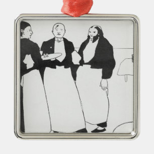 Ornamento De Metal Garcons de Café