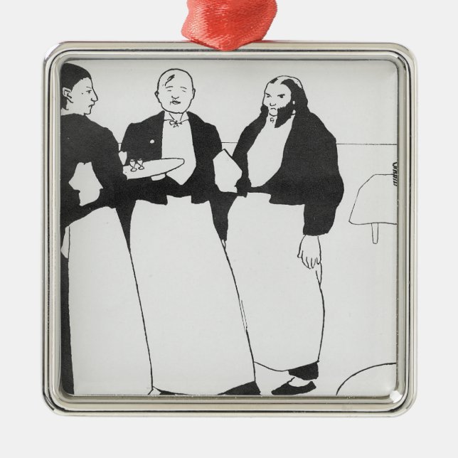 Ornamento De Metal Garcons de Café (Frente)