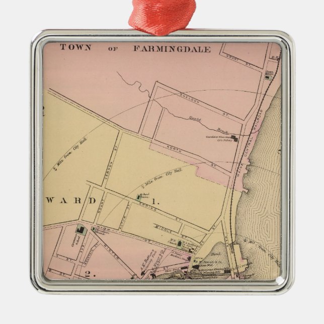 Ornamento De Metal Gardiner, Condado de Kennebec (Frente)