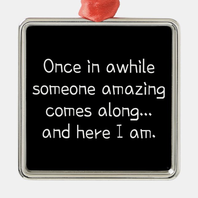 Ornamento De Metal Garota engraçada (Frente)