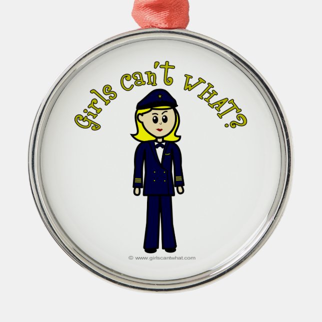 Ornamento De Metal Garota-piloto (Frente)