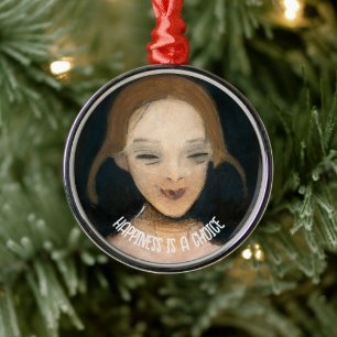 Ornamento De Metal Garota sorridente, Helene Schjerfbeck