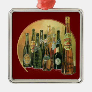 Ornamento De Metal Garrafas de cerveja importadas vintage, álcool,