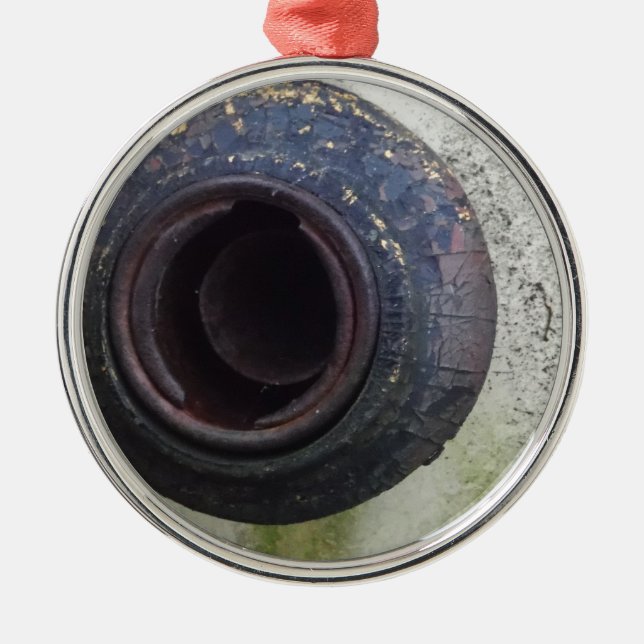 Ornamento De Metal gás de caminhão verde e branco (Frente)