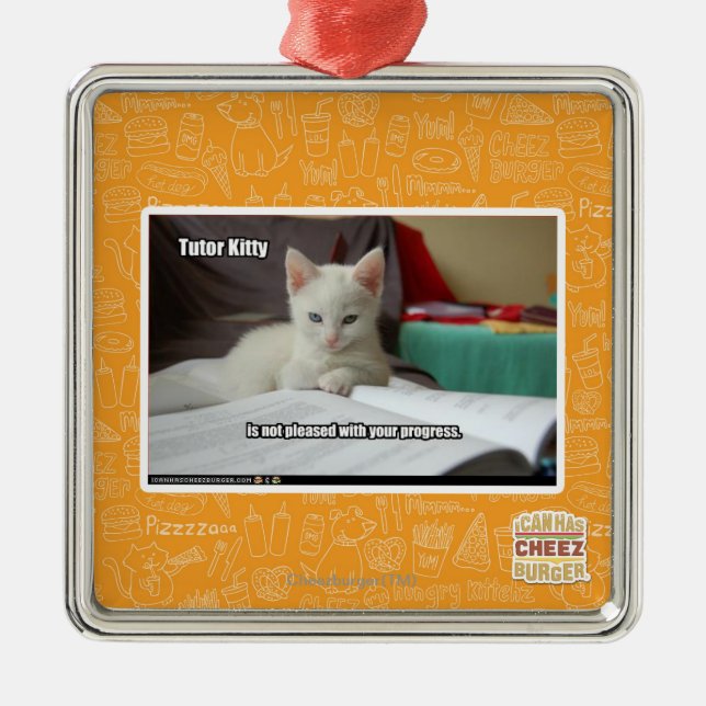 Ornamento De Metal Gatinho do tutor (Frente)