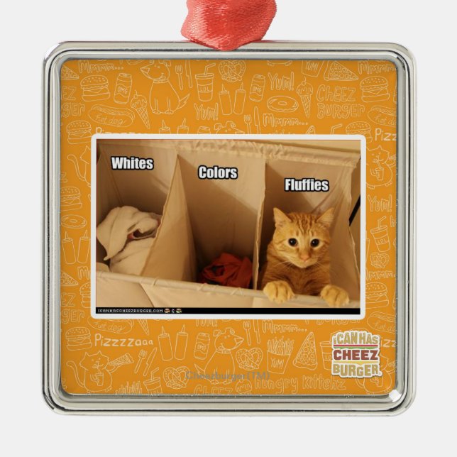 Ornamento De Metal Gato da lavanderia (Frente)