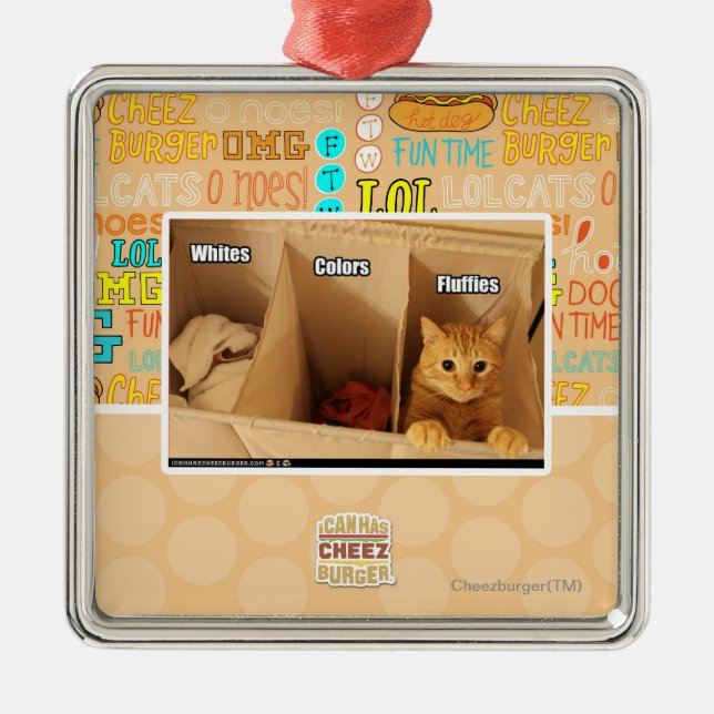 Ornamento De Metal Gato da lavanderia (Frente)