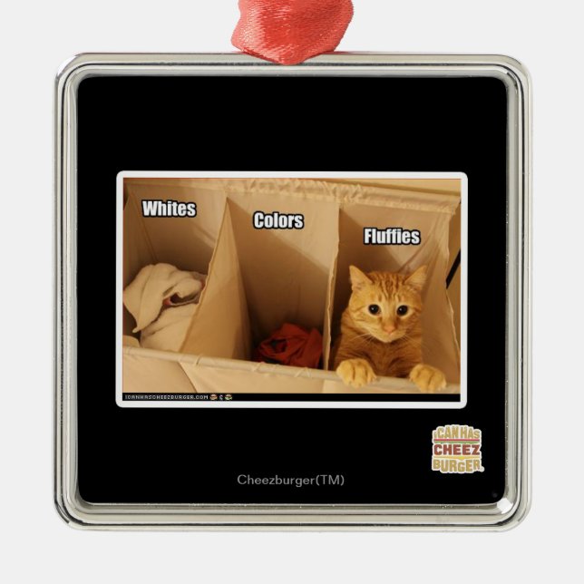 Ornamento De Metal Gato da lavanderia (Frente)
