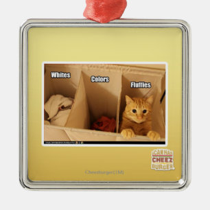 Ornamento De Metal Gato da lavanderia