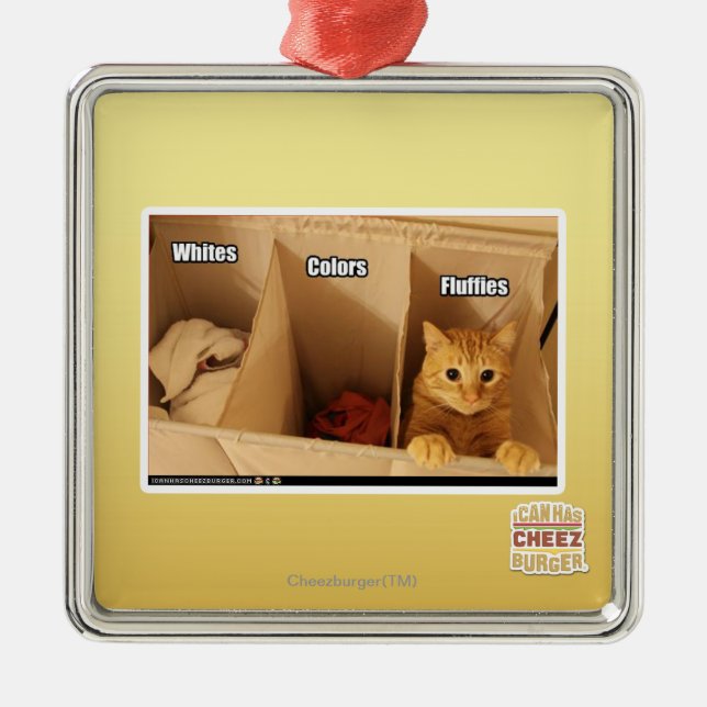 Ornamento De Metal Gato da lavanderia (Frente)