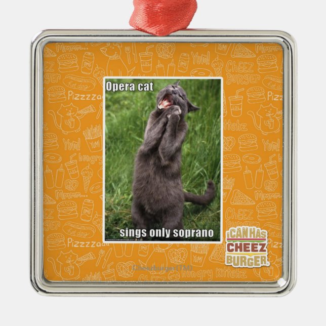 Ornamento De Metal Gato da ópera (Frente)