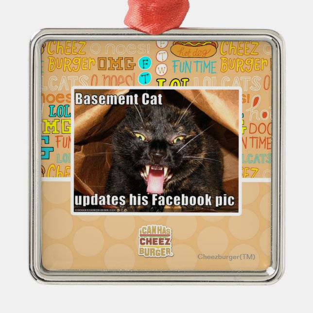 Ornamento De Metal Gato do porão (Frente)