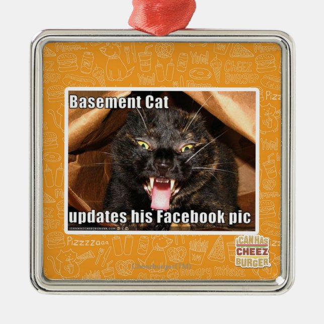 Ornamento De Metal Gato do porão (Frente)