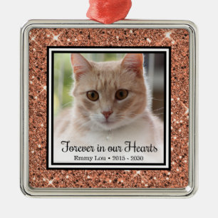 Ornamento De Metal Gato Para Sempre em Nossos Corações