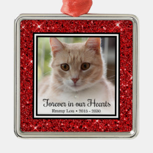 Ornamento De Metal Gato Para Sempre em Nossos Corações