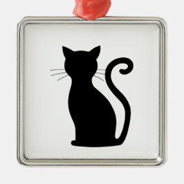 Ornamento De Metal Gato Preto-Cinto Frio Difundido Preto e Branco