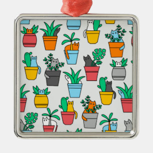 Ornamento De Metal Gatos nos pântanos