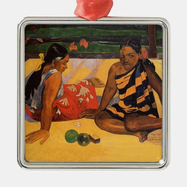 Ornamento De Metal Gauguin French Polynesia Tahiti Women (Frente)