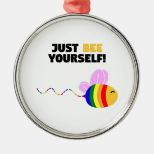 Ornamento De Metal Gay pride just be yourself