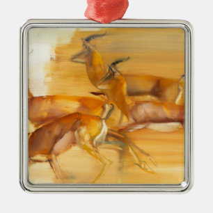 Ornamento De Metal Gazelas Running 2010