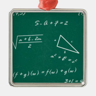 Ornamento De Metal geek de álgebra professor de matemática