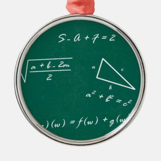 Ornamento De Metal geek de álgebra professor de matemática (Frente)