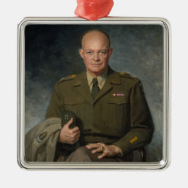 Ornamento De Metal General Dwight Eisenhower 5 Star - Retrato Pintado