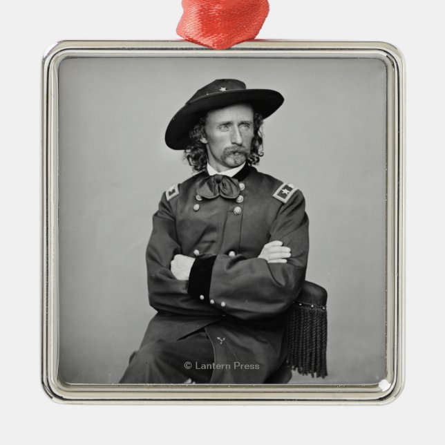Ornamento De Metal General George Custer 1 (Frente)