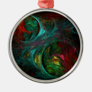 Ornamento De Metal Genesis Nova Abstrato Art