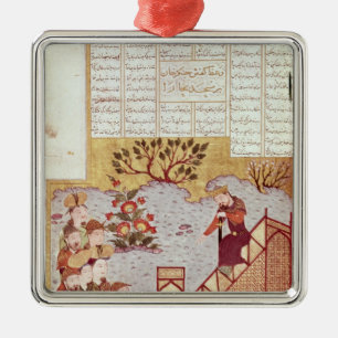 Ornamento De Metal Genghis Khan que endereça uma assembleia