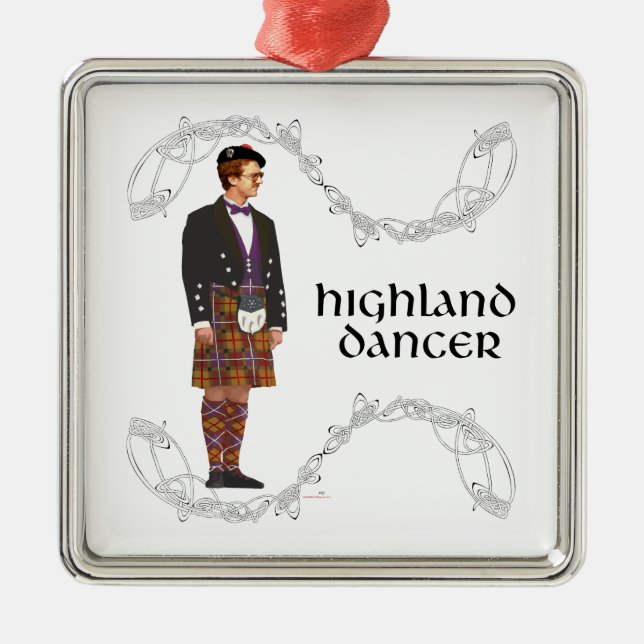 Ornamento De Metal Gentleman Scottish Highland Dancer (Frente)