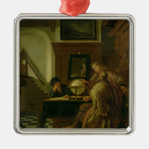 Ornamento De Metal Geógrafos no trabalho