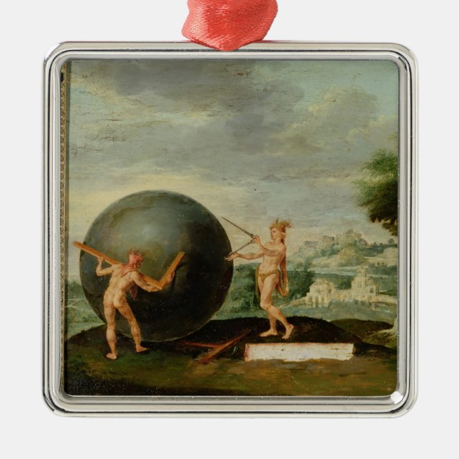 Ornamento De Metal Geometria (Frente)