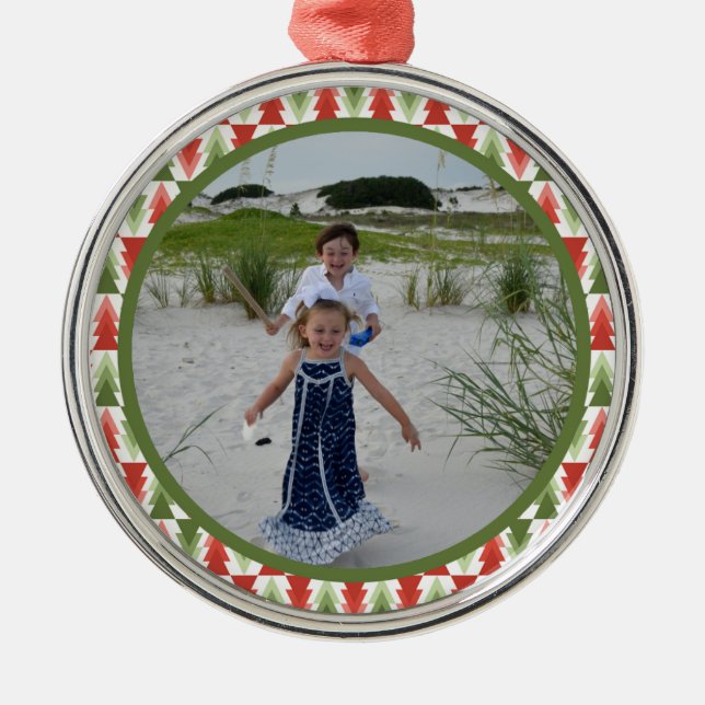 Ornamento De Metal Geometric Christmas Tree Grove (Frente)