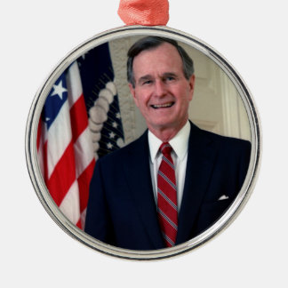 Ornamento De Metal George H. W. Bush