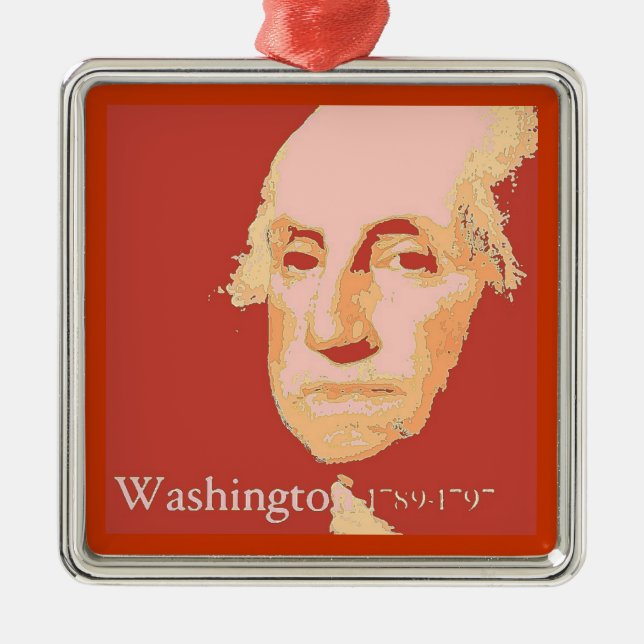 Ornamento De Metal George Washington (Frente)