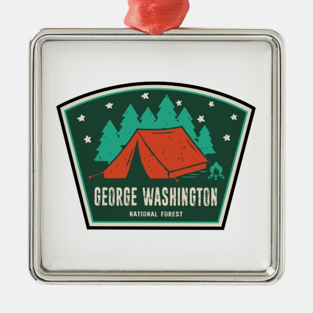 Ornamento De Metal George Washington National Forest Camping (Frente)