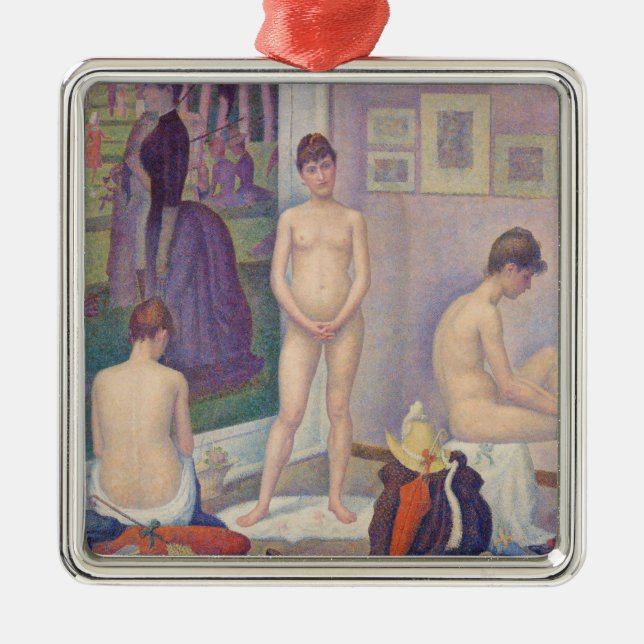 Ornamento De Metal Georges Seurat - As Modelos (Frente)