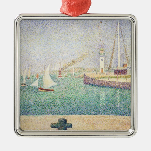 Ornamento De Metal Georges Seurat - Entrada do porto de Honfleur (Frente)