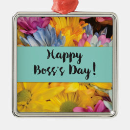 Ornamento De Metal Gerberas do Dia do Chefe em Agradecimento